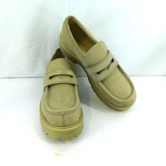 Vagabond Womens Tan Suede Leather Chunky Loafers Slip-on Size 8 New Shoes - Picture 1 of 11